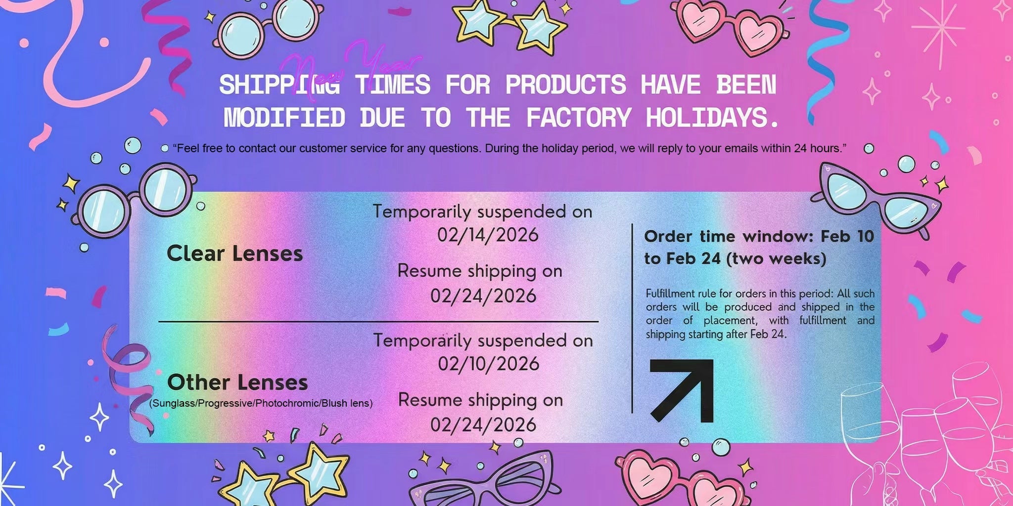 📢Important Update: Shipping Timeline Adjustments for Factory Holidays