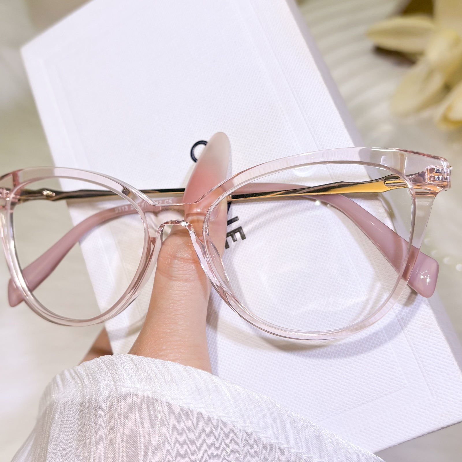 Cat Eye Glasses Rose Pink Glasses Selecta Vintage Pink Rose Swirl