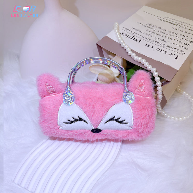 Pink Fox Glasses Case